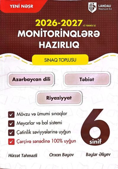 Monitorinqlərə Hazırlıq Sınaq Toplusu 6-cı sinif 2026-2027-ci tədris ili