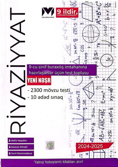 Riyaziyyat 9-cu sinif buraxılış imtahanına hazırlaşanlar üçün test toplusu